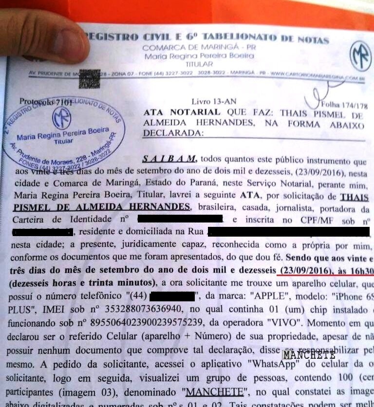 Foto de Diretora da secretaria de comunicação da prefeitura de Maringá em horário de expediente a serviço do candidato Silvio Barros