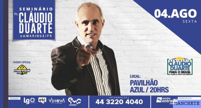 “A família pede socorro”: Seminário com Pastor Cláudio Duarte, nesta sexta-feira 5 Foto de “A família pede socorro”: Seminário com Pastor Cláudio Duarte, nesta sexta-feira