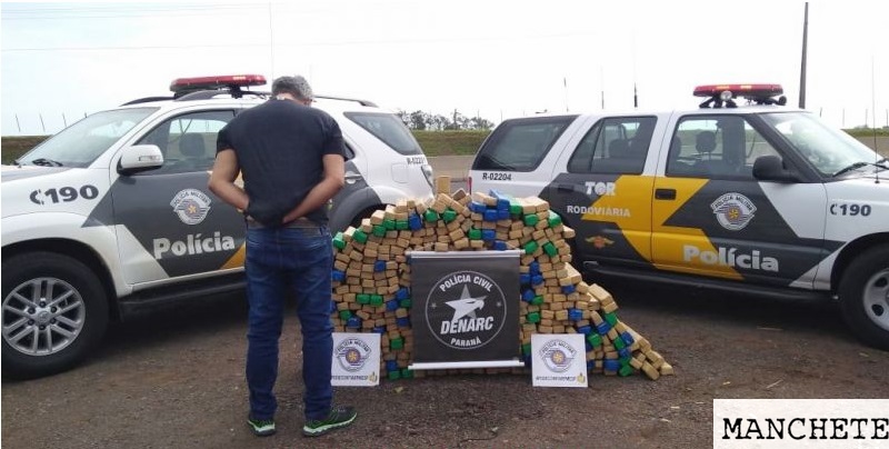 Foto de Maringaense é preso no Estado de São Paulo carregando maconha