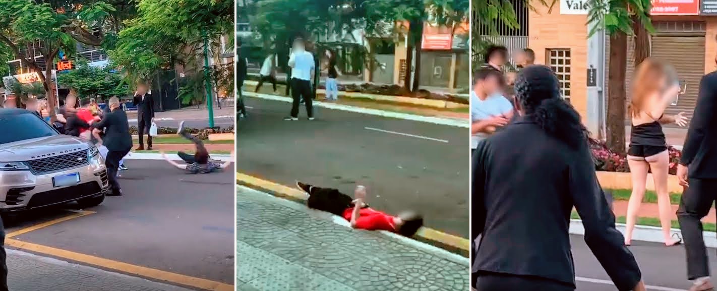 Jovem fica desmaiado após se envolver em briga na saída de balada em Maringá 1 briga balada Jovem fica desmaiado após se envolver em briga na saída de balada em Maringá