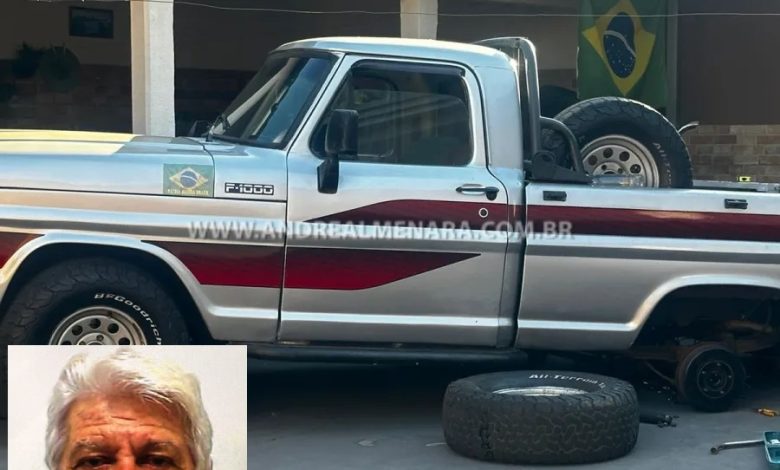 Macaco hidráulico cede e mata homem de 66 anos 1 acidente caminhonete Macaco hidráulico cede e mata homem de 66 anos