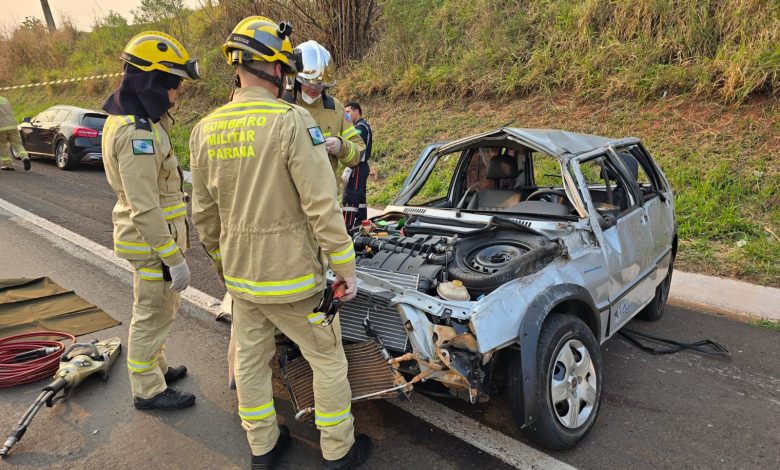 Idoso de Alto Paraná compra carro em Maringá e morre após capotar veículo 1 acidente br 376 Idoso de Alto Paraná compra carro em Maringá e morre após capotar veículo