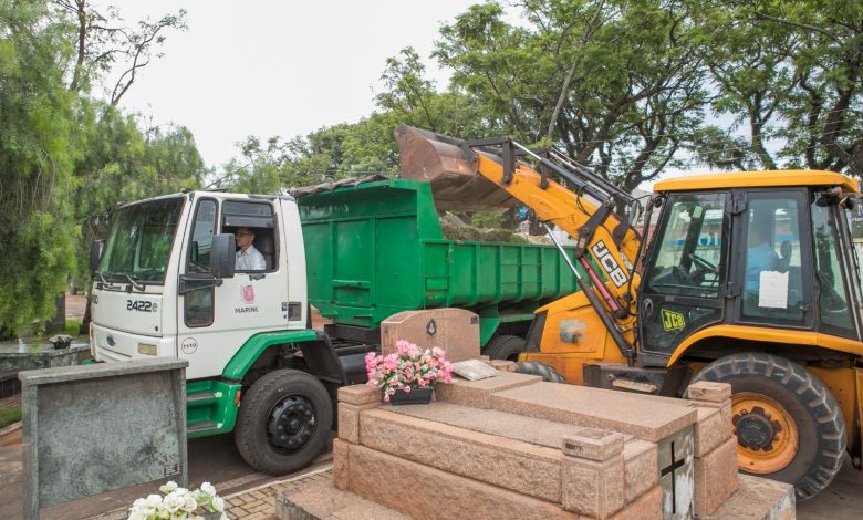 Prefeitura de Maringá inicia mutirão de limpeza e roçada no Cemitério Municipal 1 cemiterio Prefeitura de Maringá inicia mutirão de limpeza e roçada no Cemitério Municipal