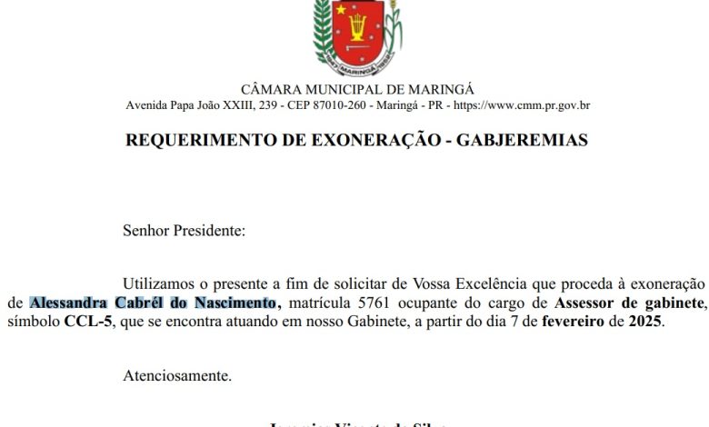 Assessora de vereador é exonerada do cargo 1 exoneracao Assessora de vereador é exonerada do cargo