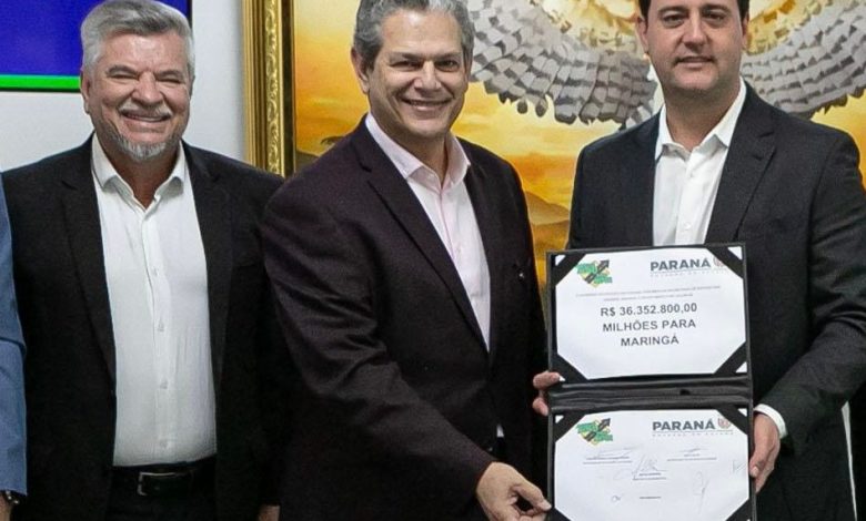 WhatsApp Image 2025 08 05 at 16.14.51 Deputado Delegado Jacovós e prefeito Silvio Barros acompanham liberação de recursos para pavimentação em Maringá