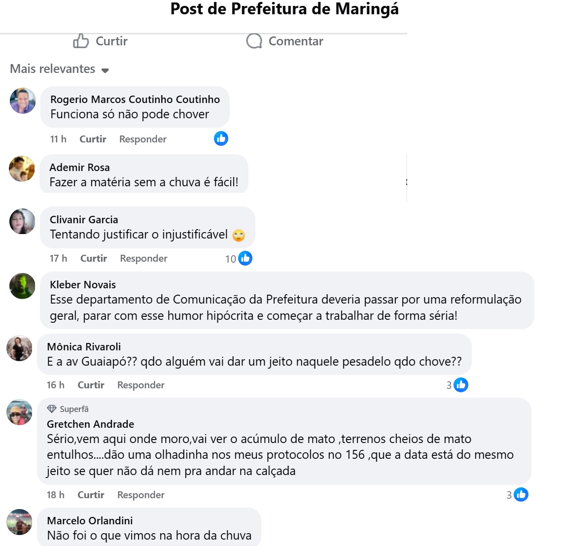 Prefeitura tenta lacrar nas redes sociais e leva invertida de críticas 2 comentario prefeitura Prefeitura tenta lacrar nas redes sociais e leva invertida de críticas