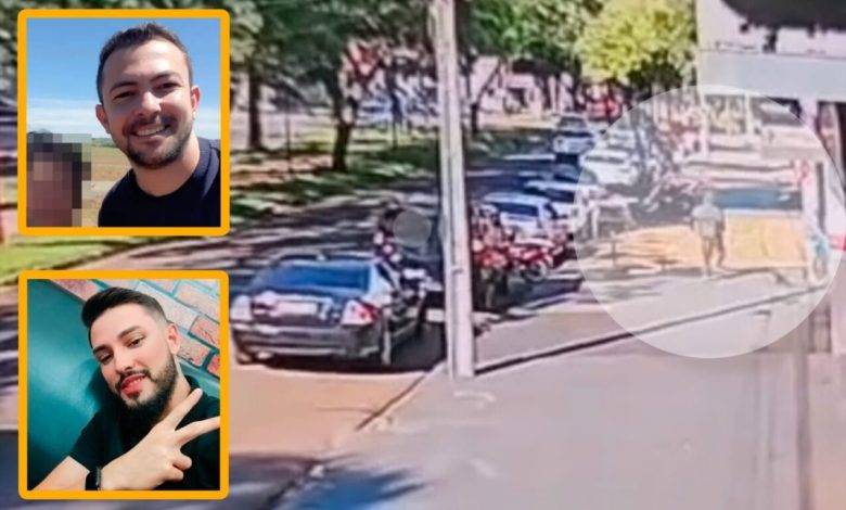 Cliente inocente e barbeiro são mortos a tiros; criminosos foram registrados por câmera de segurança 1 homicidio Cliente inocente e barbeiro são mortos a tiros; criminosos foram registrados por câmera de segurança