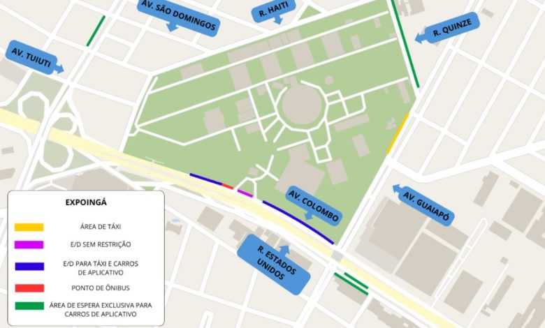 TRANSITO EXPOINGA Prefeitura de Maringá implantará plano de mobilidade para a Expoingá com bolsões para motoristas de aplicativo