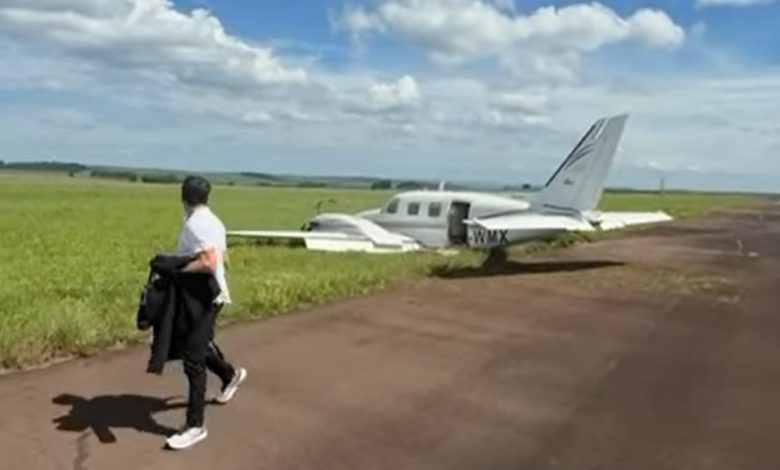 acidente aereo Avião com conhecido advogado faz pouso forçado no Aeroporto de Maringá