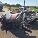 acidente contorno sul Grave acidente no Contorno Sul deixa motorista preso às ferragens