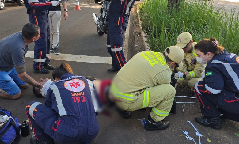 acidente moto Motociclista sofre fratura exposta em acidente
