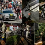 acidente audi Carro de luxo achou uma árvore pela frente