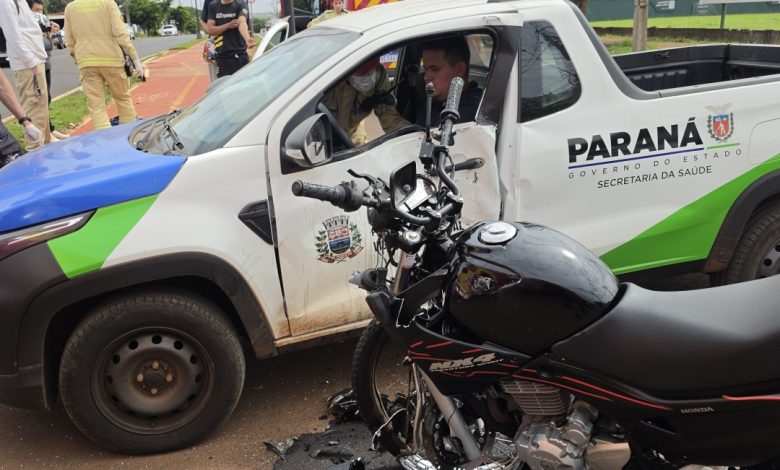 Colisão violenta entre Falcon e veículo da Prefeitura de Floresta termina com dois feridos 1 acidente carro moto Colisão violenta entre Falcon e veículo da Prefeitura de Floresta termina com dois feridos