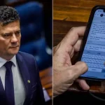 SERGIO MOTO FLAVIO DINO Sérgio Moro vira alvo no debate da Globo por foto sobre voto a favor de Flávio Dino no STF